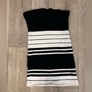 Forever 21 Black and White bandage ribbed mini dress